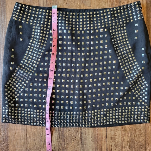 Forever 21 Black Mini Skirt With Metal Stud Embellishments - Picture 6 of 6